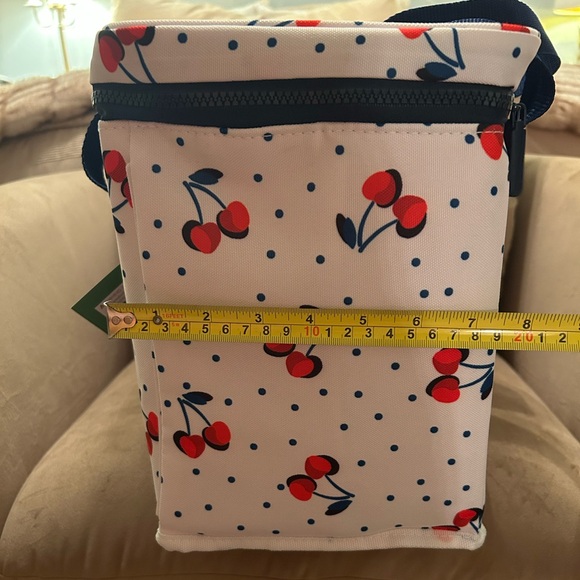 *New* Kate Spade Navy and Red Cherry Patterned Cooler Bag - Picture 12 of 13